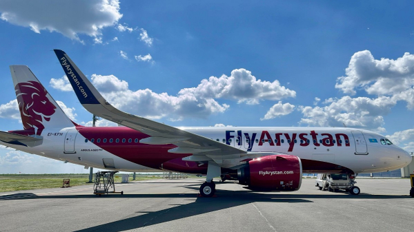 Авиафлот FlyArystan пополнился новым самолетом Airbus A320