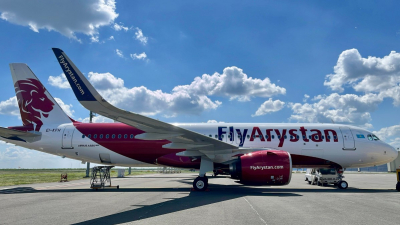 Авиафлот FlyArystan пополнился новым самолетом Airbus A320