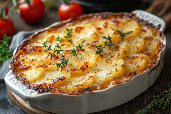 Никакого мяса, а ужин &mdash; пальчики оближешь. Французский гратен дофинуа: картофель в молоке с золотистой корочкой