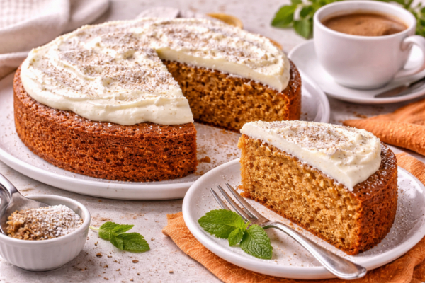 Просто смазываю этот карамельный бисквит сметаной &mdash; и ничего больше не надо: шикарный пирог из простых продуктов