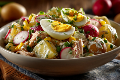 Вкуснотища: салат с копченой курицей и яйцами дома