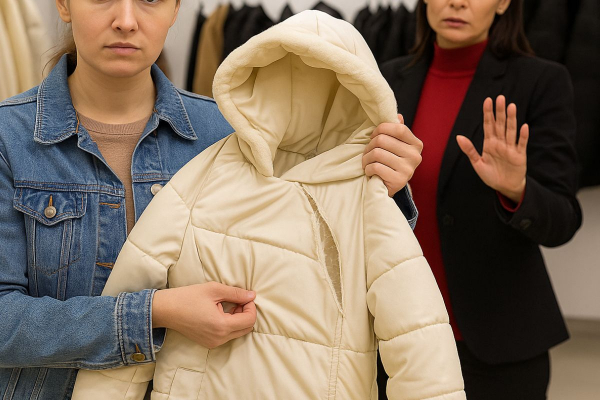 «Неправильно носила»: в Атырау покупательница доказала, что дело не в ней, а в куртке
