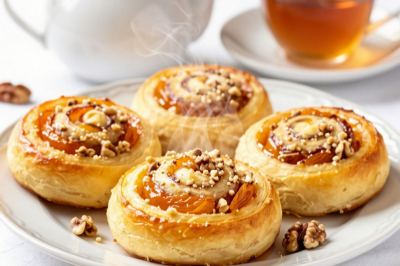 Творожные завитушки с курагой и орехами &mdash; пеку на противне без масла: нежнее обычных сырников и без лишних калорий