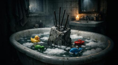 На глазах заммэра на ребенка в ванной упал кусок бетона