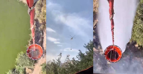 Вертолет «Казавиаспас» задействован при тушении пожара в Алматинской области