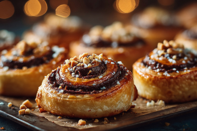 Шоколадные завитушки с орехами &mdash; быстро и просто: идеальный десерт к чаю за 20 минут