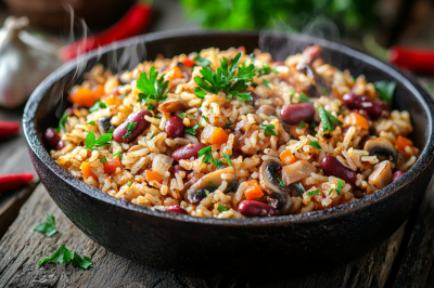 Плов с фасолью и грибами &mdash; мое открытие в Великий пост: никакого мяса, а вкус &mdash; отвал башки