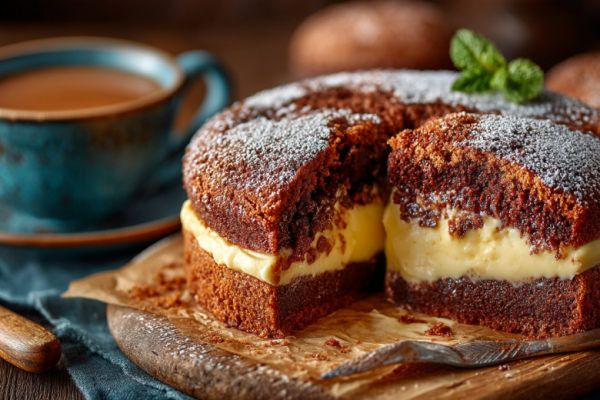 Пирог с ванильным кремом внутри &mdash; заменит торты и пирожные: рецепт без сложных техник