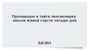 Пропавшую в тайге пенсионерку нашли живой спустя четыре дня