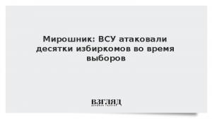 Мирошник: ВСУ атаковали десятки избиркомов во время выборов