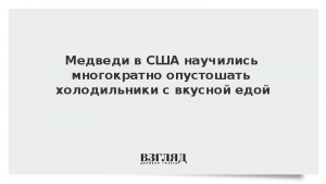 Медведи в США научились многократно опустошать холодильники с вкусной едой