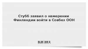 Стубб заявил о намерении Финляндии войти в Совбез ООН