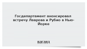 Госдепартамент анонсировал встречу Лаврова и Рубио в Нью-Йорке
