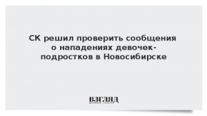 СК решил проверить сообщения о нападениях девочек-подростков в Новосибирске