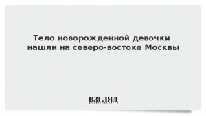 Тело новорожденной девочки нашли на северо-востоке Москвы