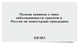 Попова заявила о пике заболеваемости гриппом в России на новогодние праздники