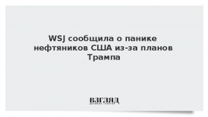 WSJ сообщила о панике нефтяников США из-за планов Трампа
