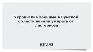 Украинские военные в Сумской области начали умирать от листериоза