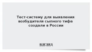 Тест-систему для выявления возбудителя сыпного тифа создали в России