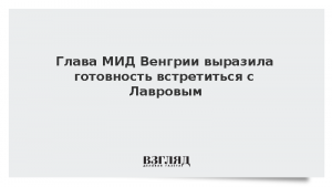 Глава МИД Венгрии выразила готовность встретиться с Лавровым
