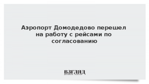 Аэропорт Домодедово перешел на работу с рейсами по согласованию