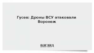 Гусев: Дроны ВСУ атаковали Воронеж