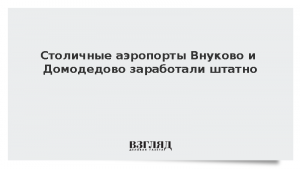Столичные аэропорты Внуково и Домодедово заработали штатно