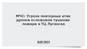 МЧС: Угроза повторных атак дронов осложнила тушение пожара в ТЦ Луганска