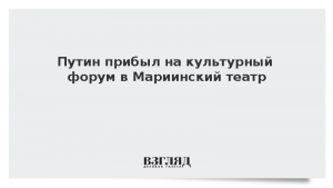 Путин прибыл на культурный форум в Мариинский театр