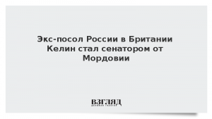 Экс-посол России в Британии Келин стал сенатором от Мордовии