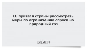 ЕС призвал страны рассмотреть меры по ограничению спроса на природный газ