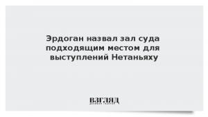 Эрдоган назвал зал суда подходящим местом для выступлений Нетаньяху