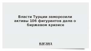 Власти Турции заморозили активы 106 фигурантов дела о биржевом кризисе