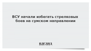 ВСУ начали избегать стрелковых боев на сумском направлении