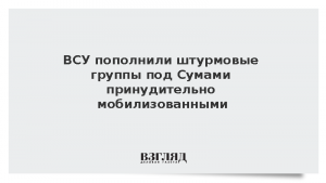 ВСУ пополнили штурмовые группы под Сумами принудительно мобилизованными
