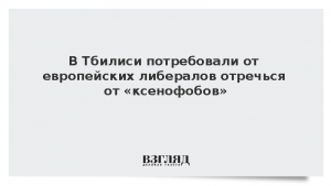 В Тбилиси потребовали от европейских либералов отречься от «ксенофобов»