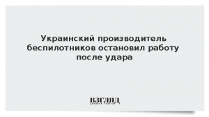 Украинский производитель беспилотников остановил работу после удара