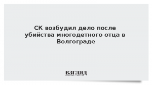 СК возбудил дело после убийства многодетного отца в Волгограде