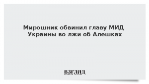 Мирошник обвинил главу МИД Украины во лжи об Алешках