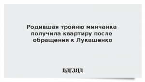 Родившая тройню минчанка получила квартиру после обращения к Лукашенко