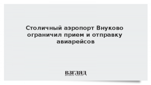 Столичный аэропорт Внуково ограничил прием и отправку авиарейсов
