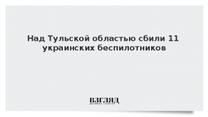 Над Тульской областью сбили 11 украинских беспилотников