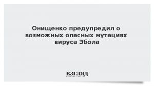 Онищенко предупредил о возможных опасных мутациях вируса Эбола