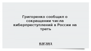 Григоренко сообщил о сокращении числа киберпреступлений в России на треть