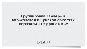 Группировка «Север» в Харьковской и Сумской областях поразила 119 дронов ВСУ