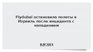 Flydubai остановила полеты в Израиль после инцидента с нападением