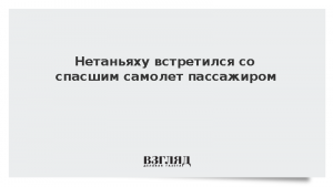 Нетаньяху встретился со спасшим самолет пассажиром