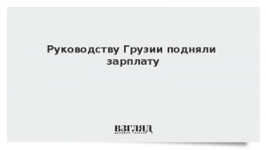 Руководству Грузии подняли зарплату