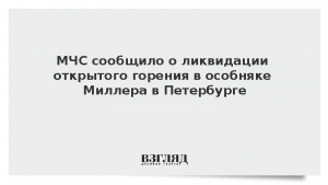 МЧС сообщило о ликвидации открытого горения в особняке Миллера в Петербурге