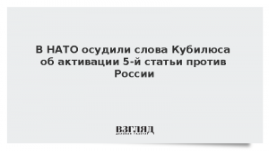 В НАТО осудили слова Кубилюса об активации 5-й статьи против России